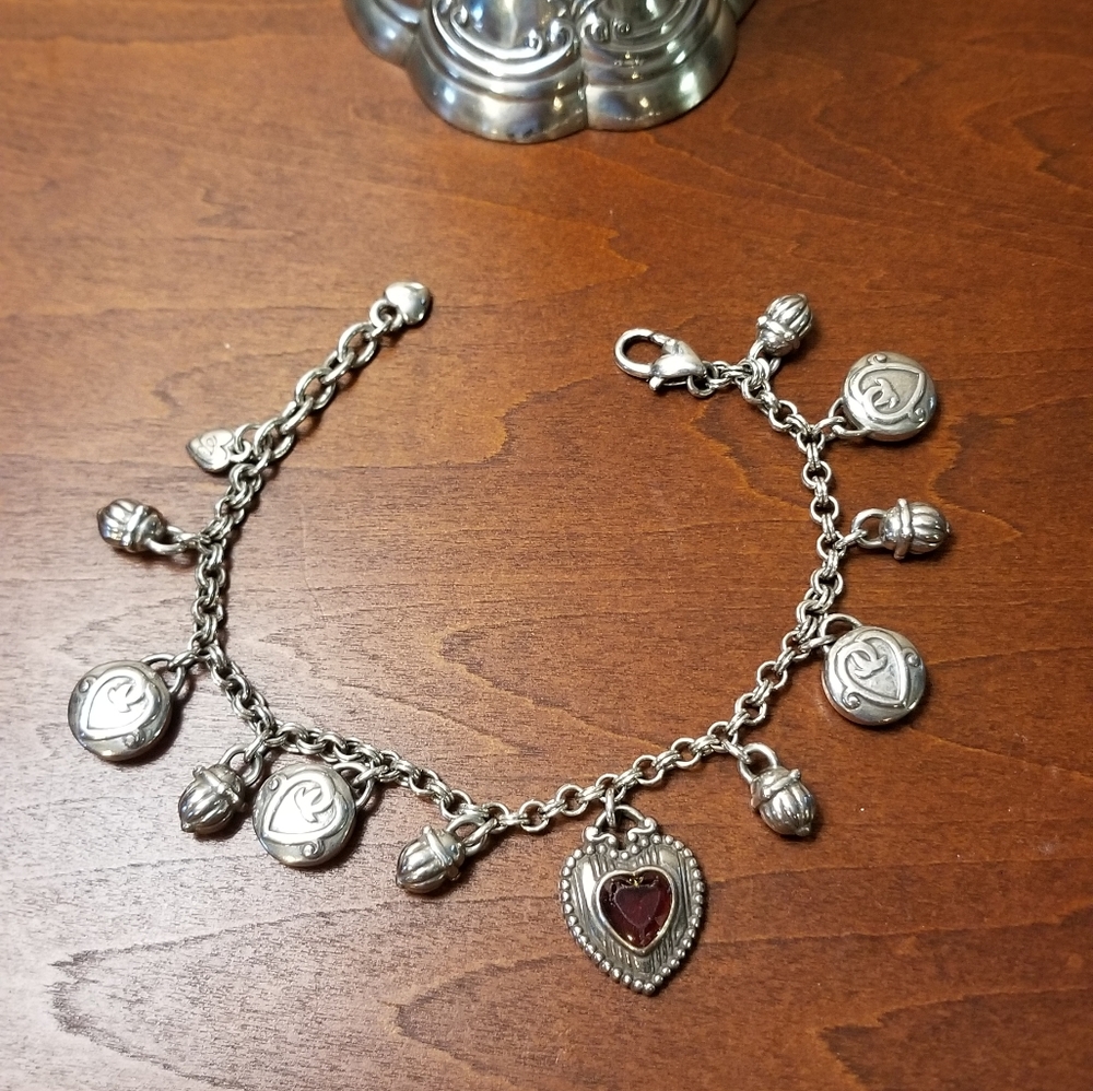 Brighton Cherished Love Red Heart Bracelet-Retired